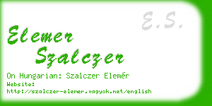 elemer szalczer business card