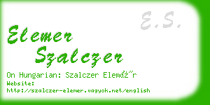 elemer szalczer business card